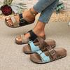 Large Size Rivet Haken Slippers for Women, Belt Buckle for Outdoor Wear, Exposed Toe Sandals