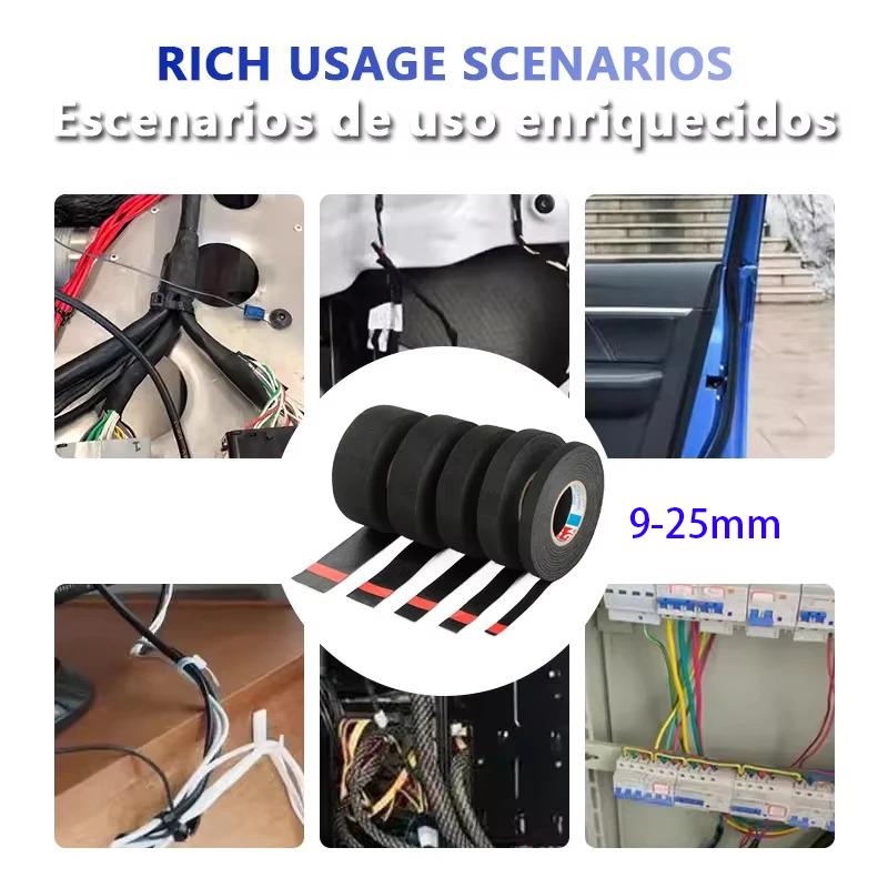 High Quality Heat-Resistant Adhesive Cloth Fabric Tape Automotive Cable Tape Harness Wiring Loom Electrical Heat Insulation Tape