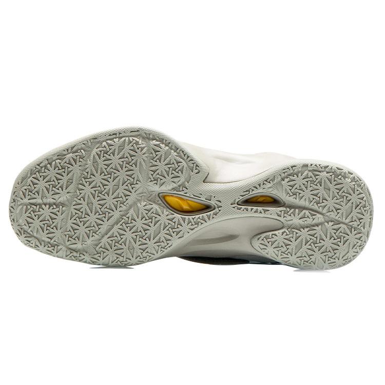 New LiNing Cicada Wing Abrasion Resistant Breathable Mid Top Basketball Shoes Men's Yellow Gray ABAR081-5