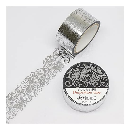 Made in Japan GR-4078 Kamii-so  Fleurette (Silver Foil) 20mm x 3m