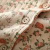 New Women's Pajamas Suit Thick Warm Cardigan Winter Pyjamas Sets Long Sleeve Flower Print Home Clothes Sleepwear