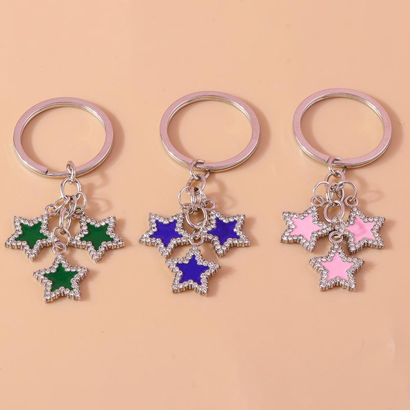 Portachiavi Stella di Cristallo alla Moda per Donne Uomini Chiave Auto Borsa Ciondolo Portachiavi Accessori Gioielli Fai da Te Regali