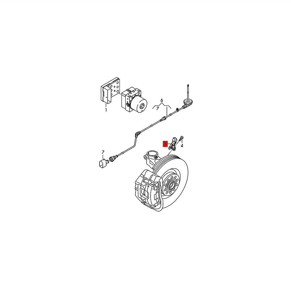 WHT003860 ABS Wheel Speed Sensor Left and Right Front Volkswagen Golf Passat Polo 9N