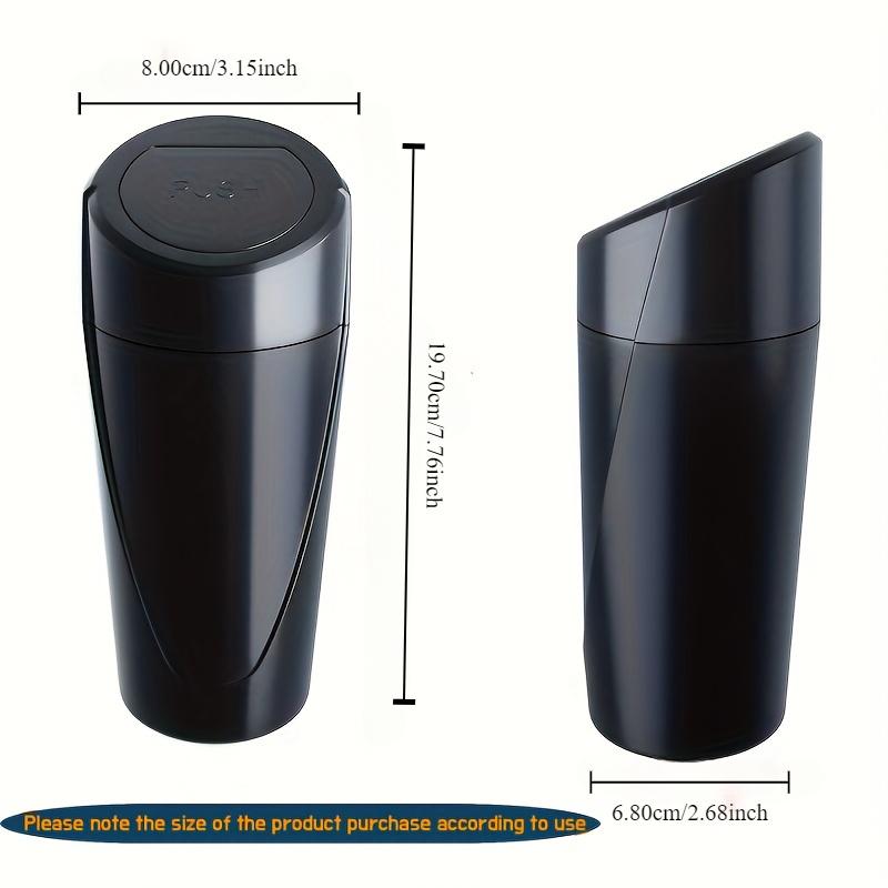 1pc Portable Car Trash Can, Small Car Interior Accessory Covered Car Trash Can, Car Cup Holder Trash Can