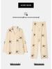 2025 Women's Cotton Pajama Set: Long Sleeve Spring/Autumn Cardigan, Plus Size, Thin, Sweet Homewear.