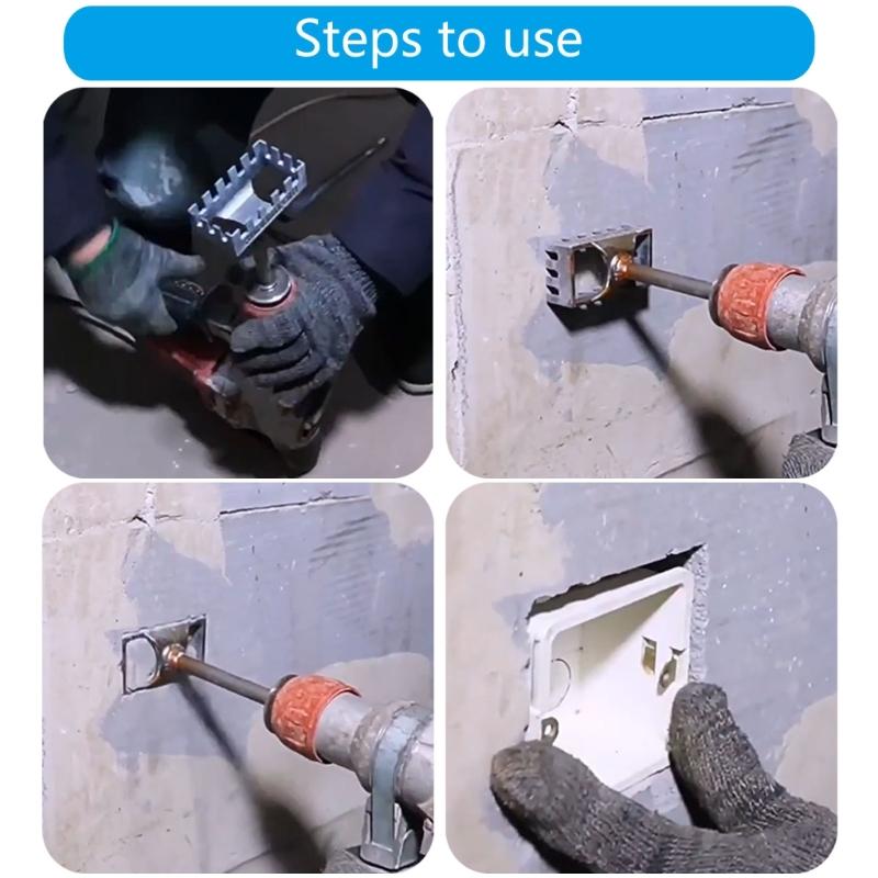 Professional Electrical Box Puncher with Square Shank Square Hole Punching Slotting Tool For Quick Socket Installation