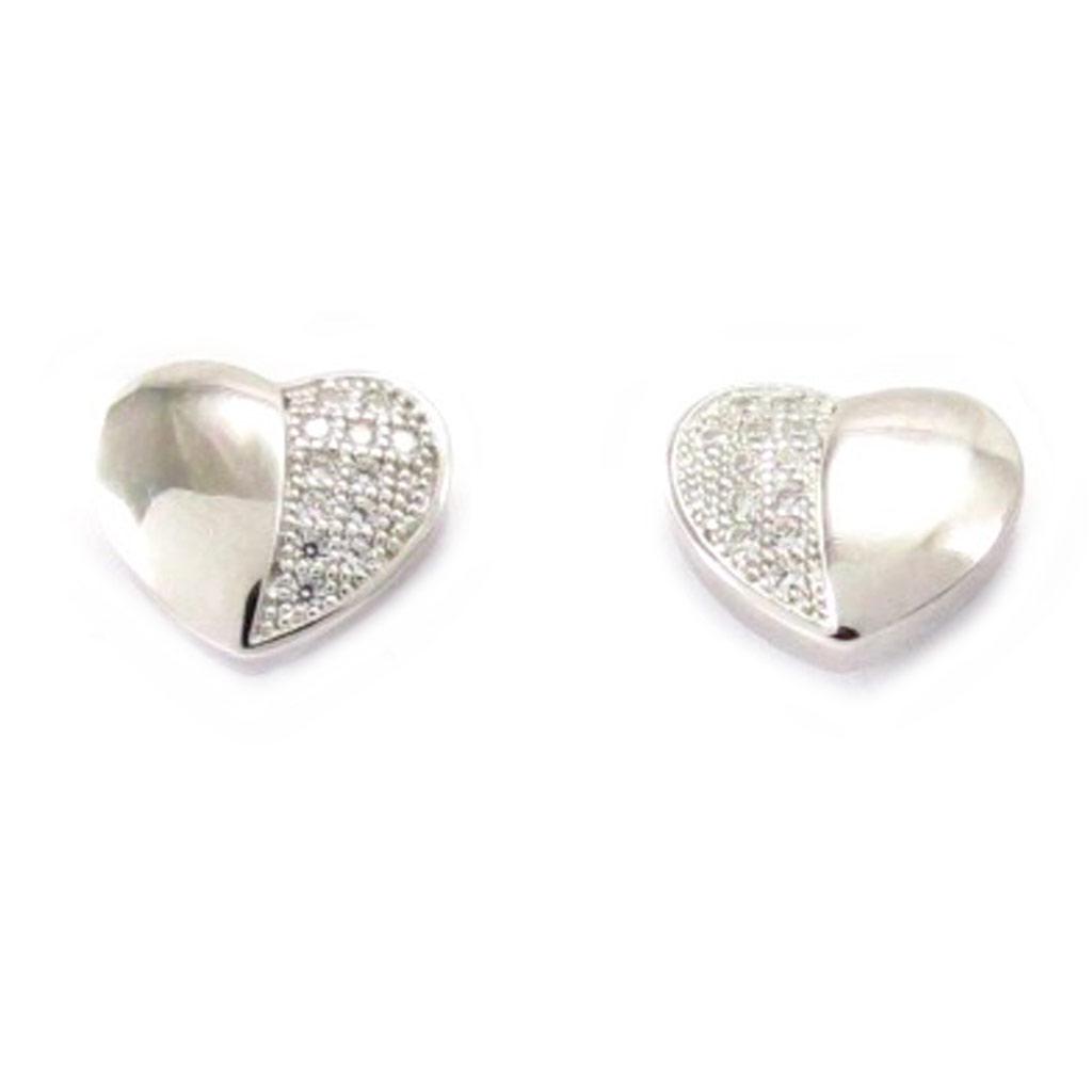 Les Trésors De Lily [K6410] - Silver 'Love' Earrings