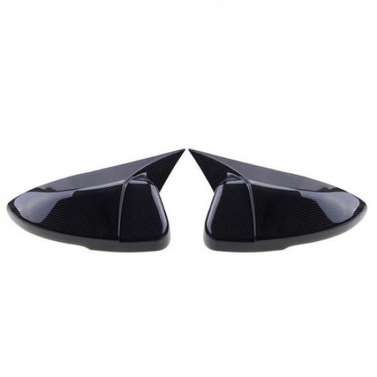 For Honda Accord 2018~ ABS Carbon Fiber Ox Horn Rear View Mirror Cover Trim