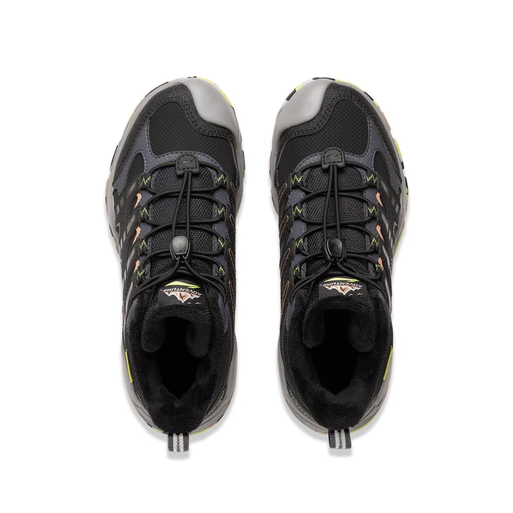 Li Ning Kids Fashion Shock Absorbing High Top Outdoor Shoes Kids Shoes Black YKEU008-27