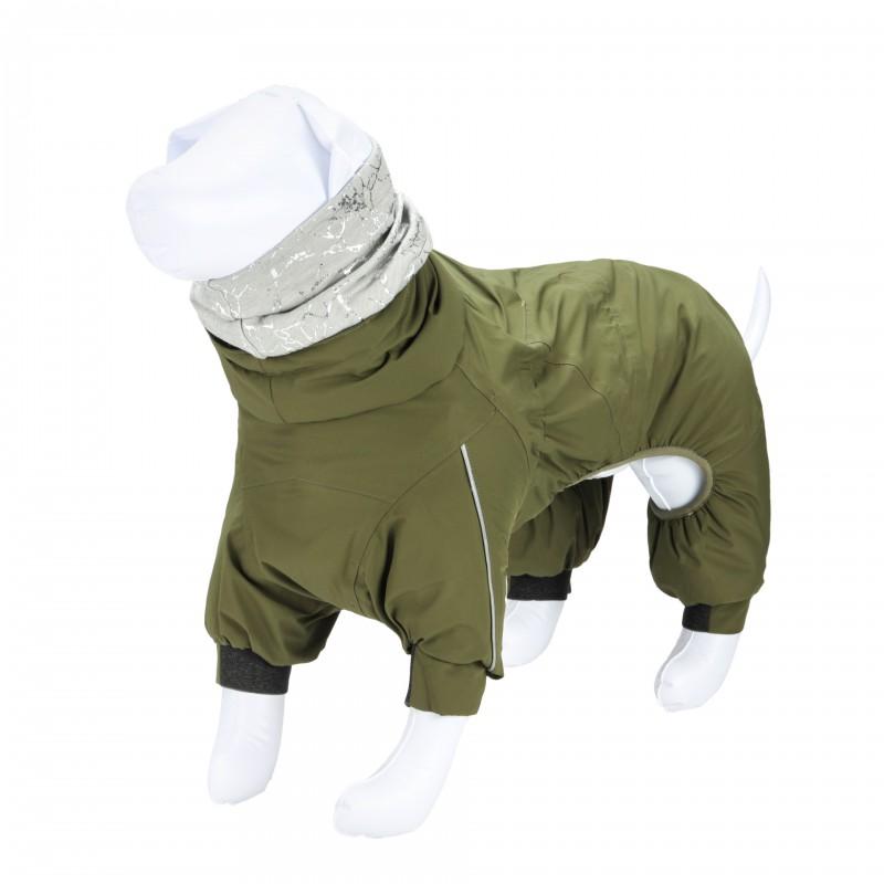 Thick Winter Dog Coat Medium To Large Breeds Warm Cotton Pet Jacket In Green Brown Purple Blue