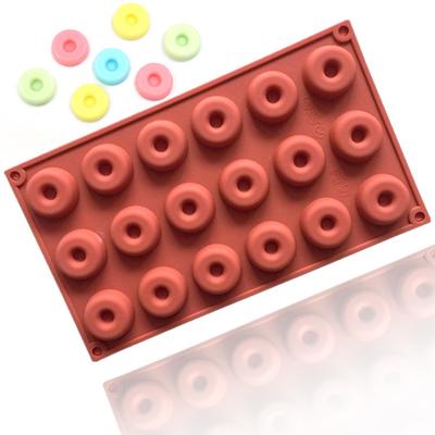 Non-sticky Demoulding Food Grade Chocolate Mold 18 Cavities Doughnut Baking Mold Tray