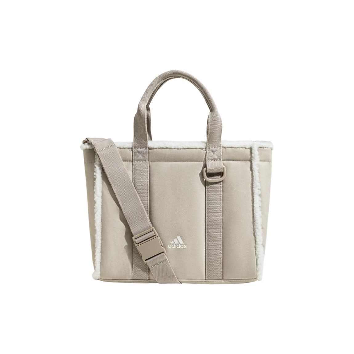 

Adidas New Comfortable Sports Casual Fashion Small Logo Recyclable Material Tote Bag Women Tote Bag Light-Khaki IX7963 Light Khaki