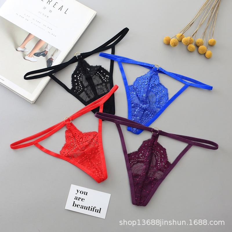 Sexy Ladies Cotton Mesh Transparent Panties Thongs String Lingerie Fashion Low-Rise Women Underwear Seamless Briefs 1pcs JS8027
