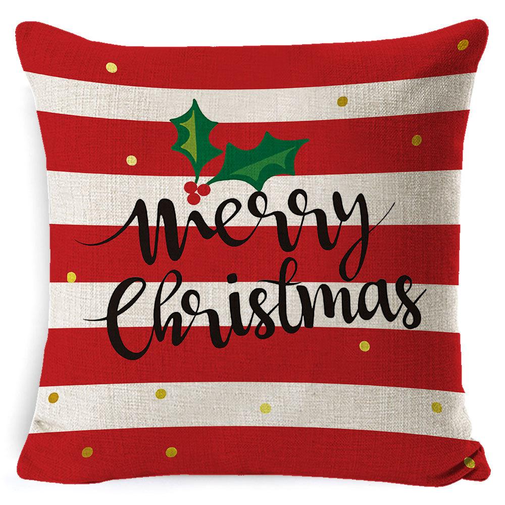 Christmas Pillowcase Gray and White Plaid Office Lumbar Support Home Bedside Cushion Car Neck Cushion
