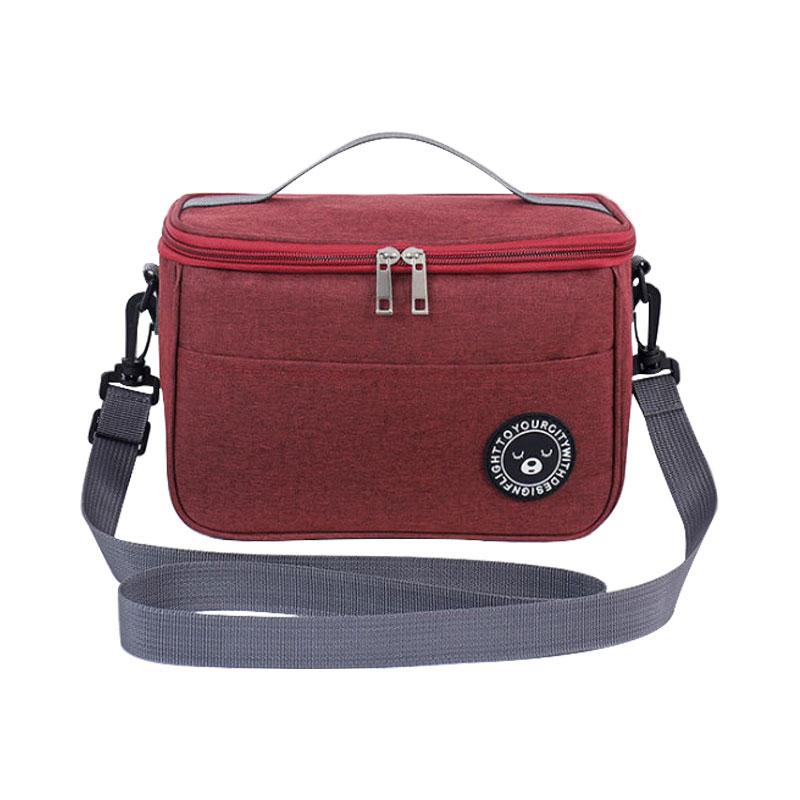 Insulated Lunch Box Men Women Travel Portable Camping Picnic Bag Cold Food Cooler Thermal Bag Kids Insulated Case with Strap
