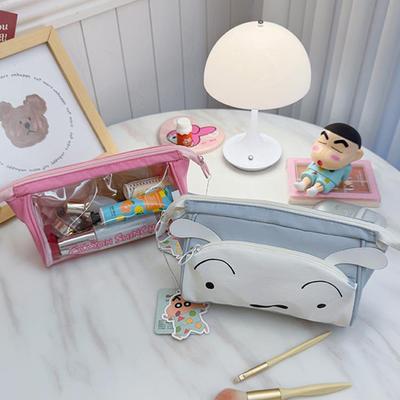 Anime Cartoon Niedliche Crayon Shin-Chan'S Transparente Kosmetiktasche Mädchen Große Kapazität Tragbare Reise Toilettenartikel Aufbewahrungstasche Geschenke