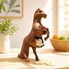 3D Printed Horse Sculpture Standing on Hind Legs Detailed Textured Surface Decorative Figurine for Home Office Display