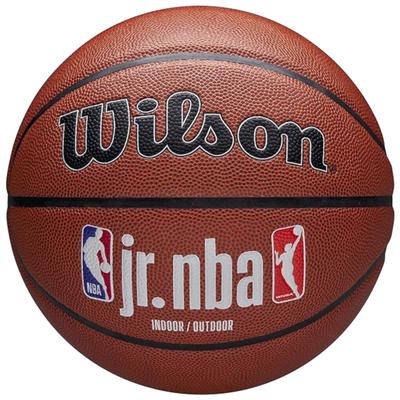 Wilson Jr NBA Fam Logo Auth In Out Ball, Unisex Brown Basketball