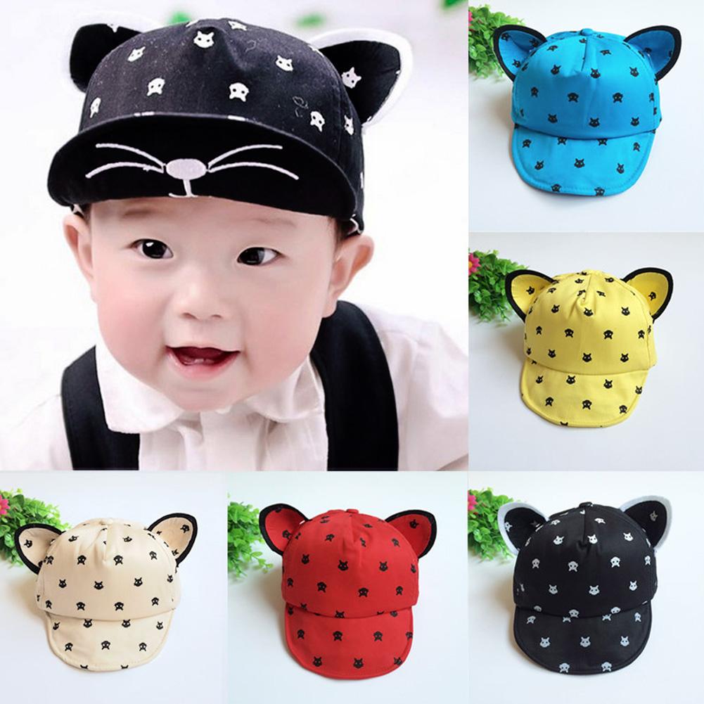 Buy Summer Baby Hats With Ears Baseball Cap Baby Boys Girls Sun Hat at