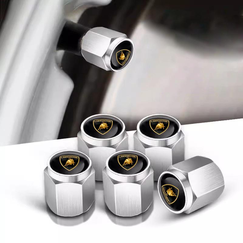 Aluminum Car Tire Valve Caps Cover Theftproof Wheel Tyre Stem For Lamborghini LP570 LP610 Urus LP700 LP770 Gallardo Aventador