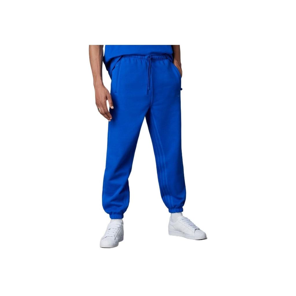 Adidas Originals Trefoil Blue Version Solid Stripe Logo Drawstring Casual Joggers Men Bottoms HM6491