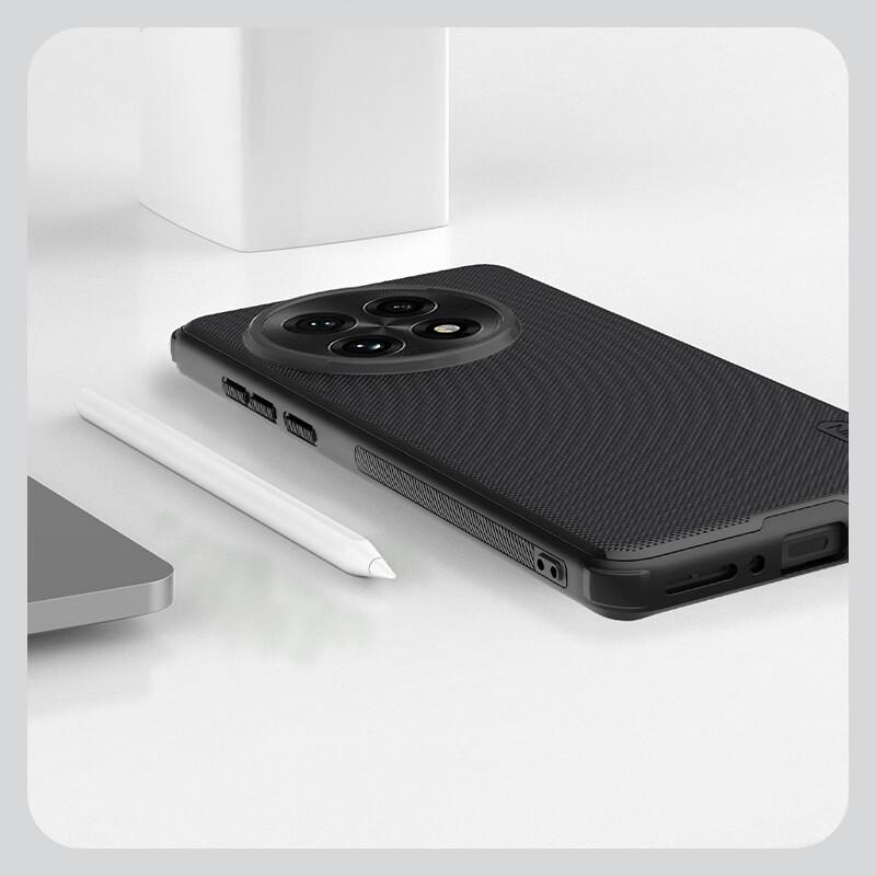 Magnetic Full Coverage Case for OnePlus 13, Matte Fingerprint-Resistant Dirt-Proof Phone with Raised Camera Protection, Slim Hard Shield Pro Black