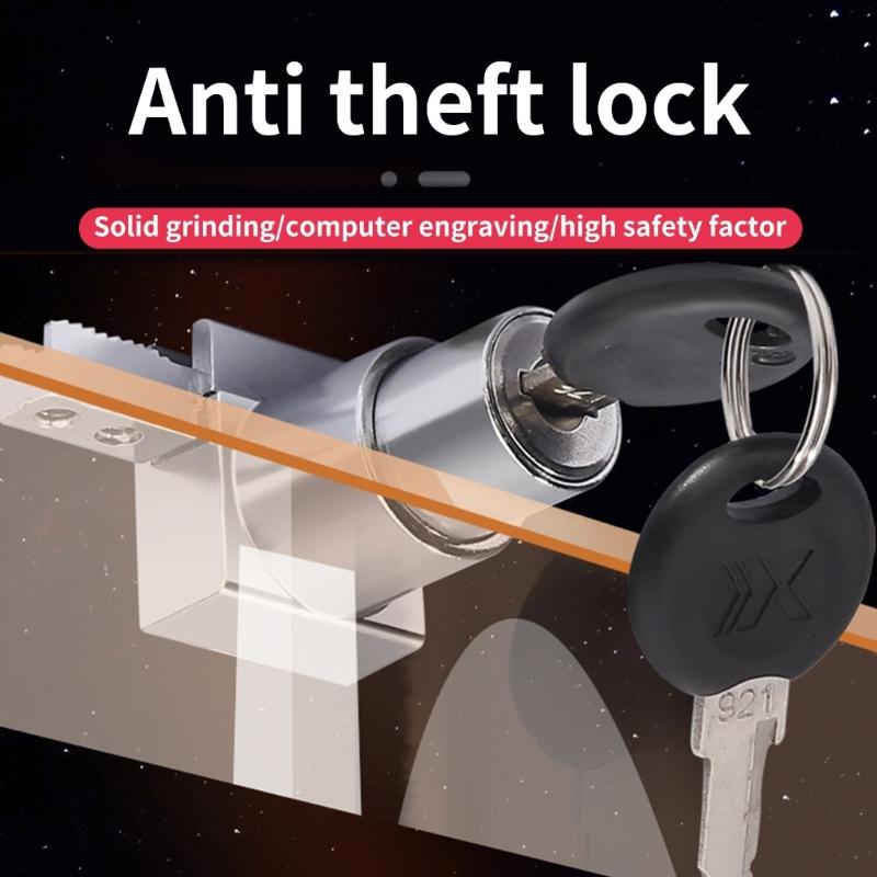 4Pcs Plunger Push Lock with Key For Sliding Glass Door Display Case Showcase Hinged Glass Cabinet Lock for 5mm-8mm Door