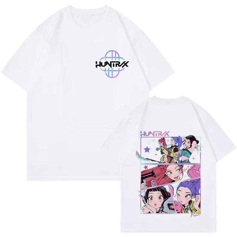 Kpop Demon Hunters Cotton Shirt Huntrix Mira Rumi Zoey Derpy Tiger Tees Gift for Men Women Saja Boys Fans Clothes Trending Tops