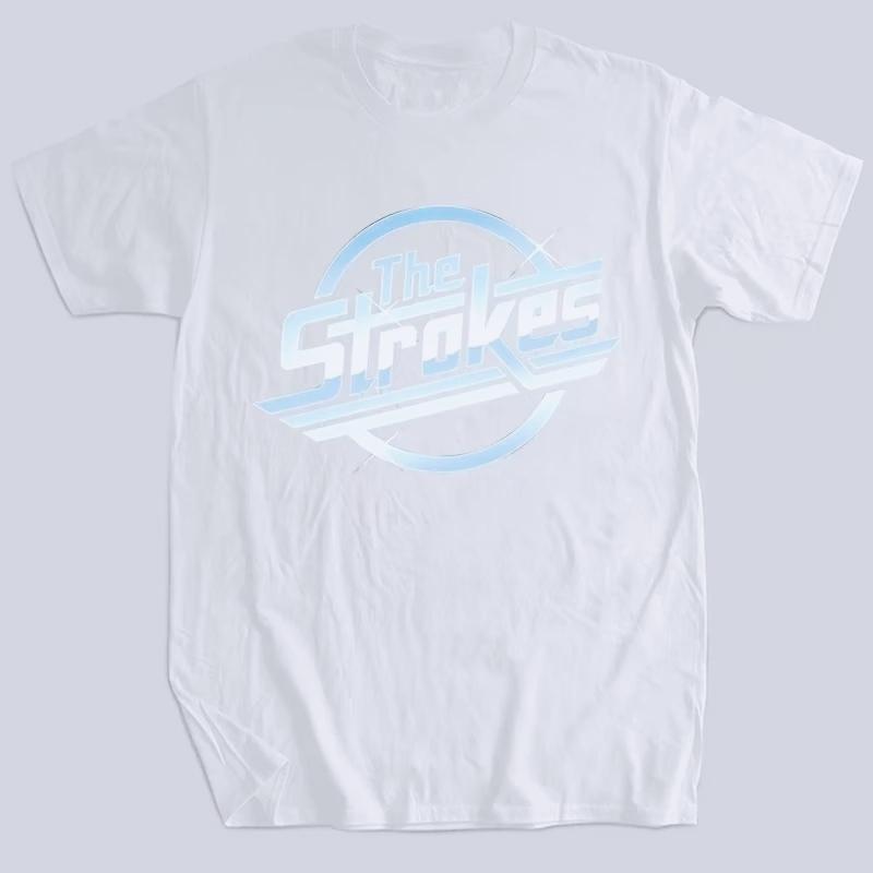

2025 Лето Новая Мода Женская Футболка Топы The Strokes Мужская Футболка Оверсайз Хип-Хоп Графическая Футболка с Коротким Рукавом Женская Футболка Y2K 4XL