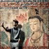 Dunhuang Style Guanyin & Lotus Tapestry Retro Zen Buddha Statue Wall Hanging for Tea Room, Living Room & Study Decor