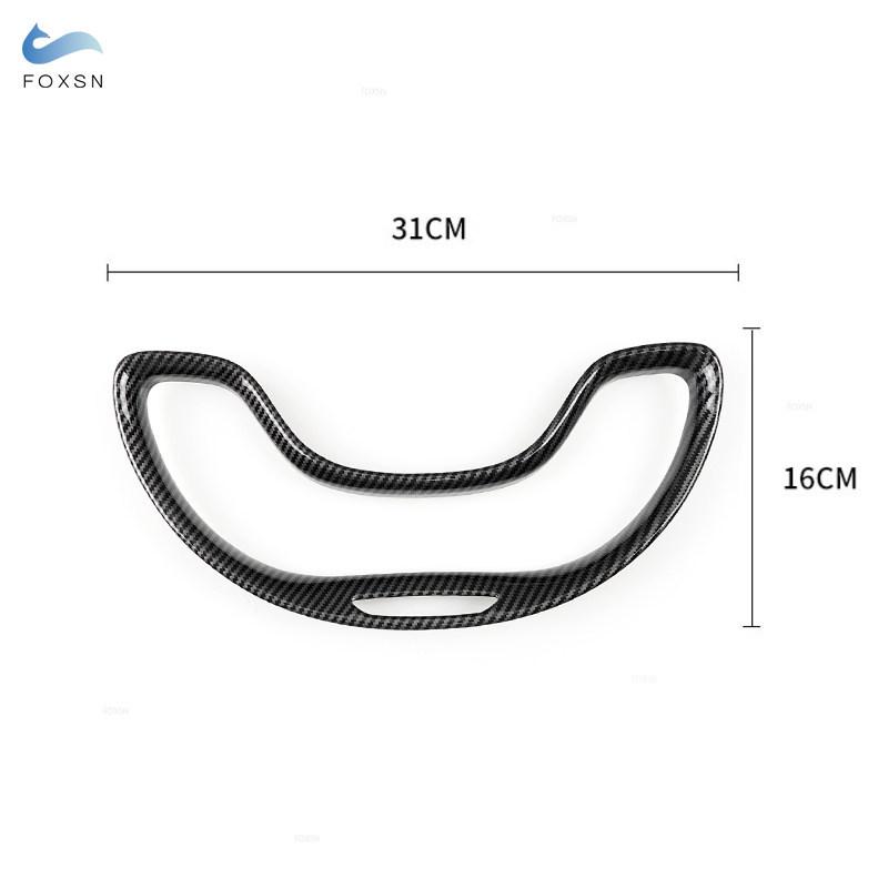 For Mercedes Benz S Class S400 S320 350 2014 2015 2016 2017 ABS Carbon Texture Car Interior Steering Wheel Cover Protective Trim