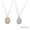 Gold French Style Necklace Silver Sweater Chain Oval Pendent Fashion Jewelry  Daily Life