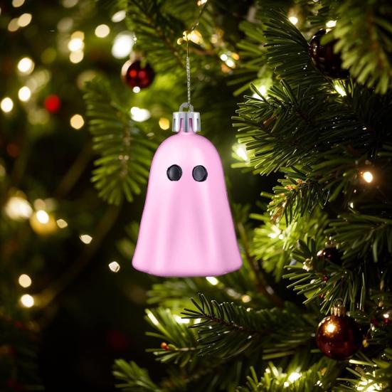 Halloween Hengende Spøkelsespynt Søt Rosa Hvit Spøkelse Halloween Treddekor Mini Spøkelsesdekorasjon for Hjemmefestdekor