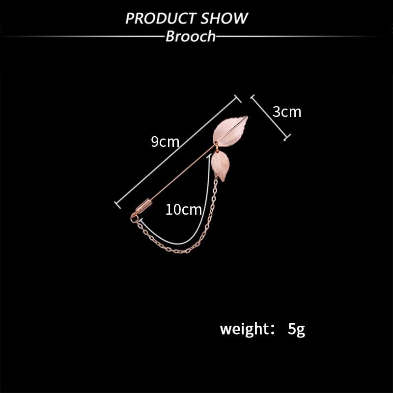 Korean Artistic Leaf Brooch - Unisex Lapel Pin for Suits and Jackets