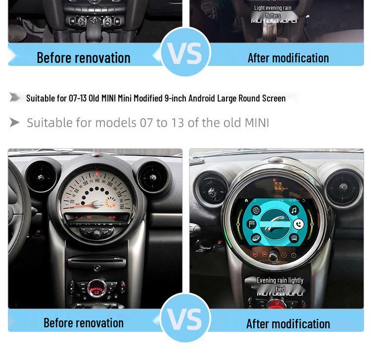 BMW MINI Center Console Android Upgrade: New Big Screen with CarPlay Navigation