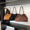 Large-capacity flannel tote bag women's autumn and winter new high-end versatile shoulder bag handbag niche design
