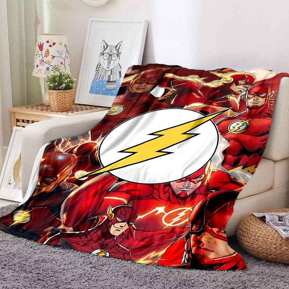 1pc Flash superhero Flannel Throw Blanket Soft, Warm & Cozy for Couch, Bed, Office, and Travel Versatile All Season Gift, Christmas present