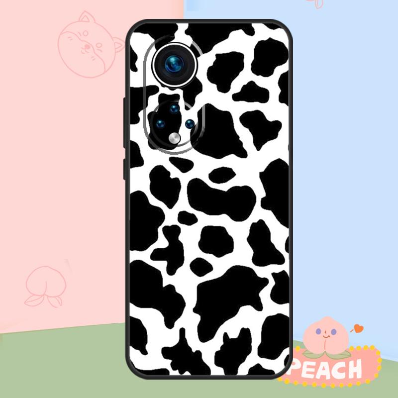 White Black Cow Print Case For Honor Magic 8 6 7 Pro Honor 400 200 70 90 Lite X8b X8c X9a X9b X9c X9d Win RT Cover