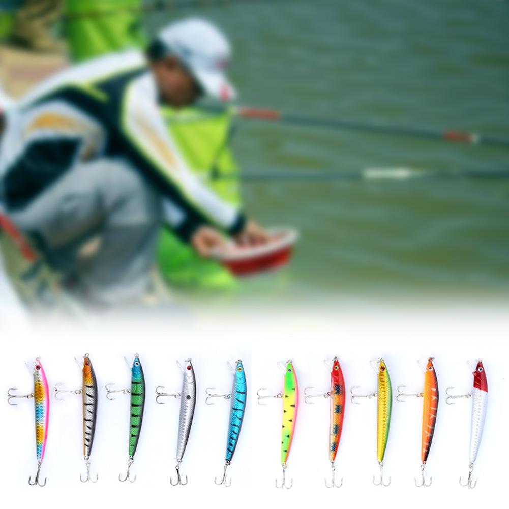 10pcs Colorful Fishing Lures 95mm Crankbaits Sharp Hooks Baits Tackle Fishing Accessories