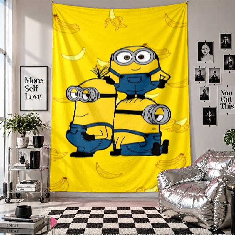 Wall TapestryMinions Art Hanging Cloth Decorative Background Cover for Room Decoration