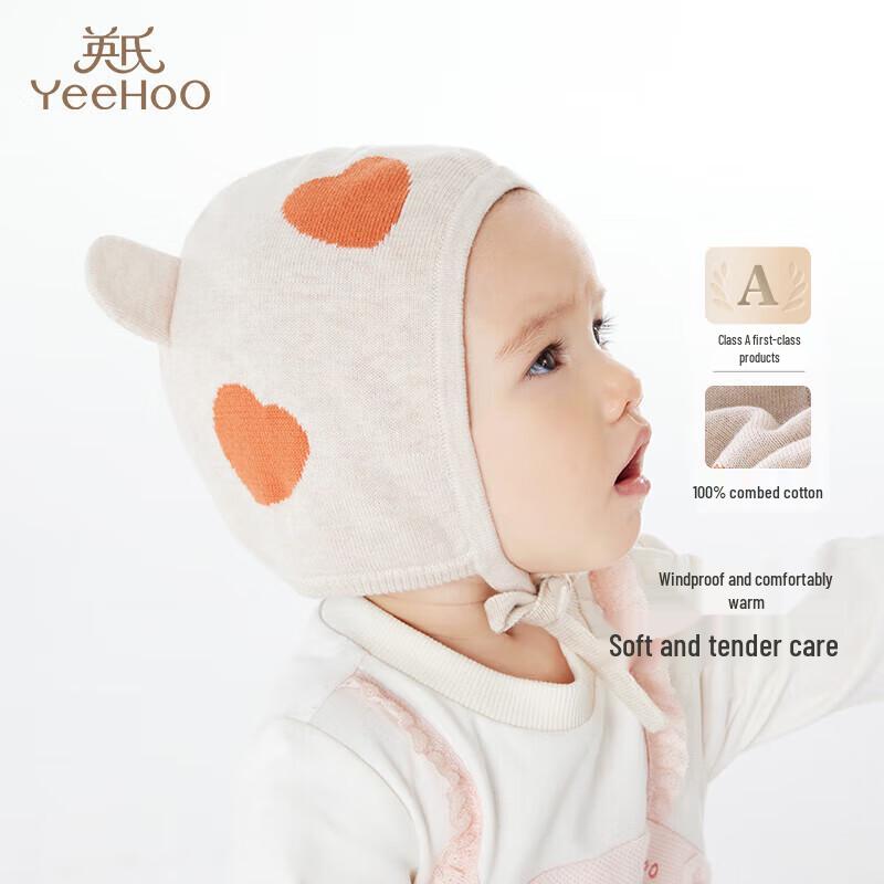 YEEHOO Baby Girls Pure Cotton Knit Beanie Hat L