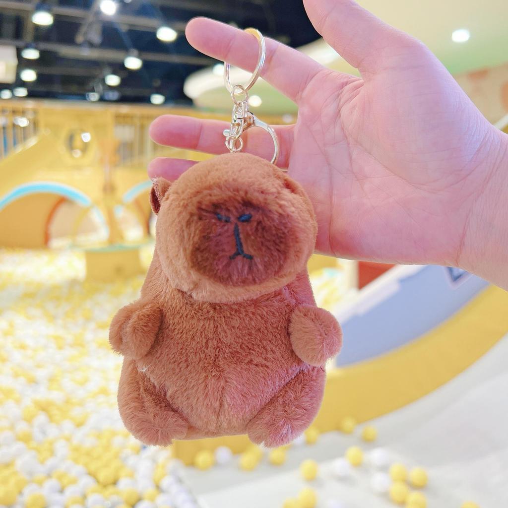 Little Red Book Capybara & Guinea Pig Plush Keychain Ornament
