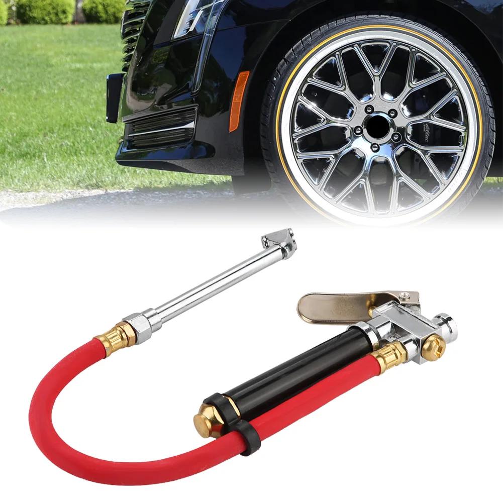 

Tire Pressure Filler Handheld Car Tire Pressure Filler Fill Inflator Gauge Dual Chuck Hose Tool none