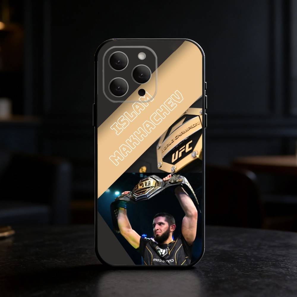 P4P Islam M-Makhachev Phone Case For iPhone 17,16,15,14,13,12,11 Plus,Pro,Max,Mini Silicone Black Soft Cover