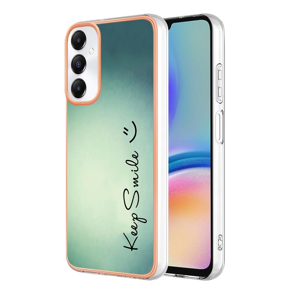

YB IMD Series-19 Style-D For Samsung Galaxy A05s 4G Case Phone Electroplating 2.0mm TPU Cover Keep Smile