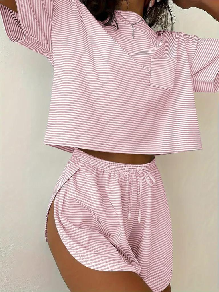 New Spring Summer Fashion Casual Home Clothes Y2K 2-Piece Set Women's Outfit