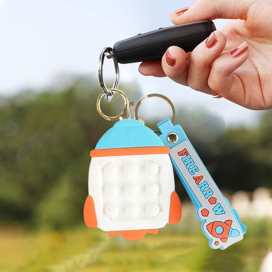 Push Bubble Bead Maze Game Keychain Stress Relief Portable Press Bubble Sensory Fidget Toy Backpack Hanging Decoration Boys Girls Christmas Gifts