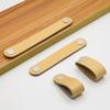 Brown Leather Handle for Cabinets, Wardrobes, Drawers, Boxes, and Luggage