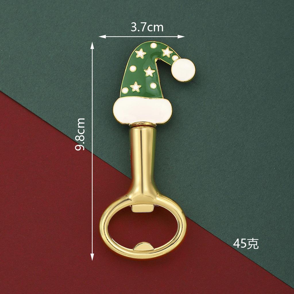 1pc New Christmas Bottle Opener Creative Dog Bear Gift Hat Design Beer Bottle Opener Screwdriver Small Gift