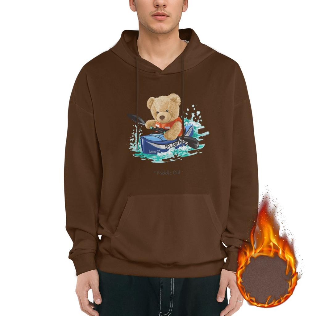 1 Pack Men’s Thick Warm Hoodie Soft Fleece Lined Pullover Comfortable Casual Winter Streetwear Top M-3XL